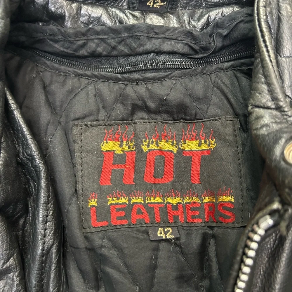 🔥🔥 Hot Leathers Genuine Leather Classic Cafe Racer Motorcycle Biker‎ Jacket